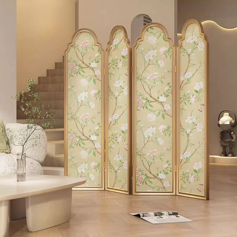 Simple flower screen partition living room foldable mobile mall restaurant home decoration background wall