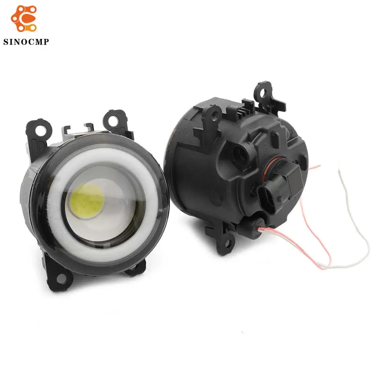 2Pcs White LED Fog Light w/ Halo Ring DRL 6000K For Subaru BRZ WRX STI Impreza Legacy Outback Car Light Assemblies