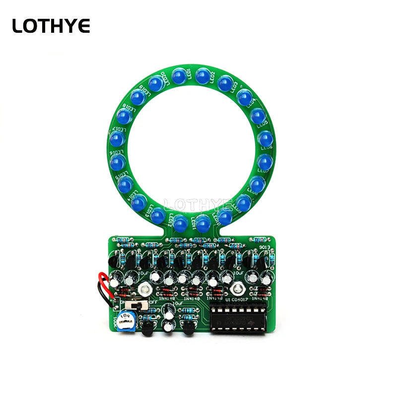 DIY Kit LED Gradient Ring Water Light Making Kit Red Yellow Blue DIY Electronic Kit Fun Welding Experiment Teaching