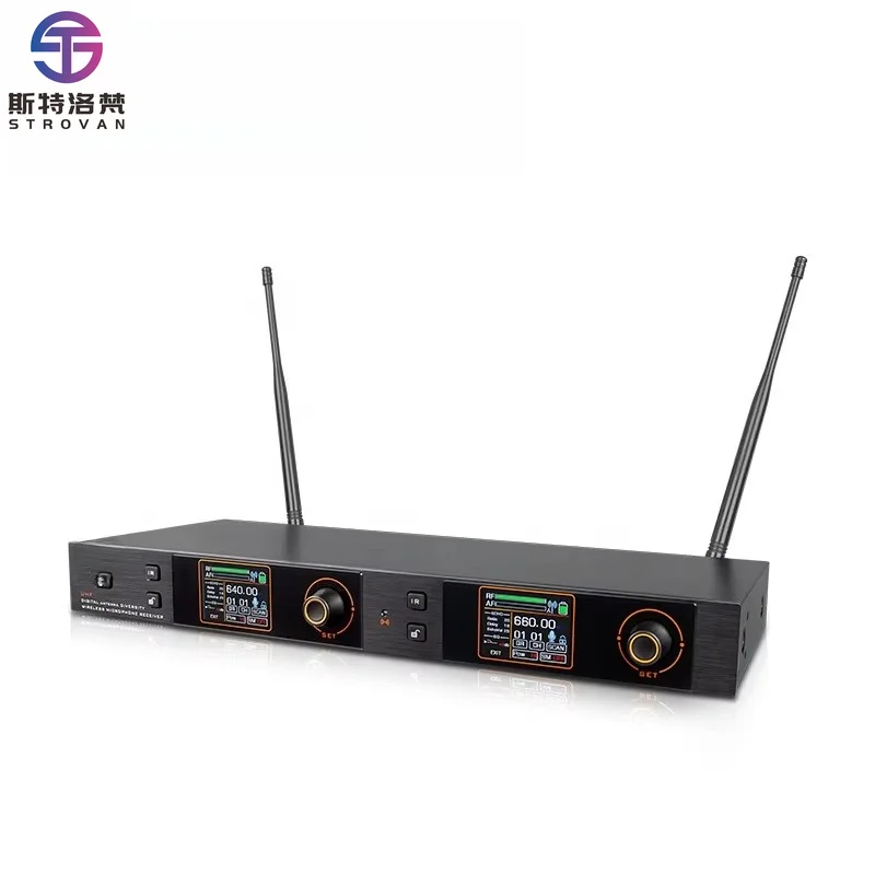 BM777 UHF Digital Karaoke Wireless Microphone System Dynamic Handheld with Auto Mute Feature