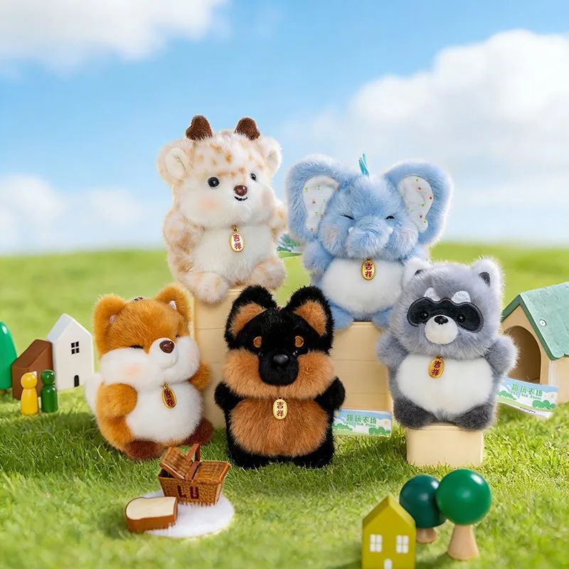 Cute Plush Animal Keychain Soft Stuffed Animal Pendant Lucky Charm Bag Charm Mini Plush Toy Key Ring for Backpack Car Key Kawaii