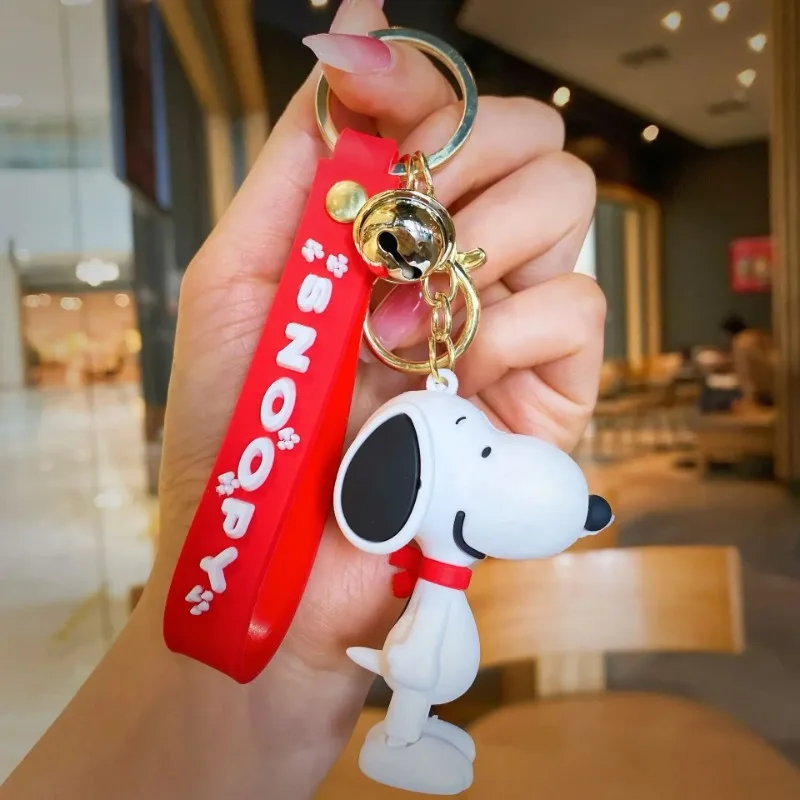 Snoopy Cute Doll Keychain Silicone Car Couple Key Pendant Bag Small Pendant Creative Keychain