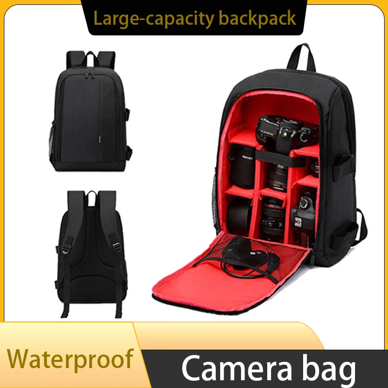 Large-Capacity Camera Waterproof Backpack, Tripod Bag, Digital Single-Lens Reflex Camera Backpack, Suitable for Most Cameras.