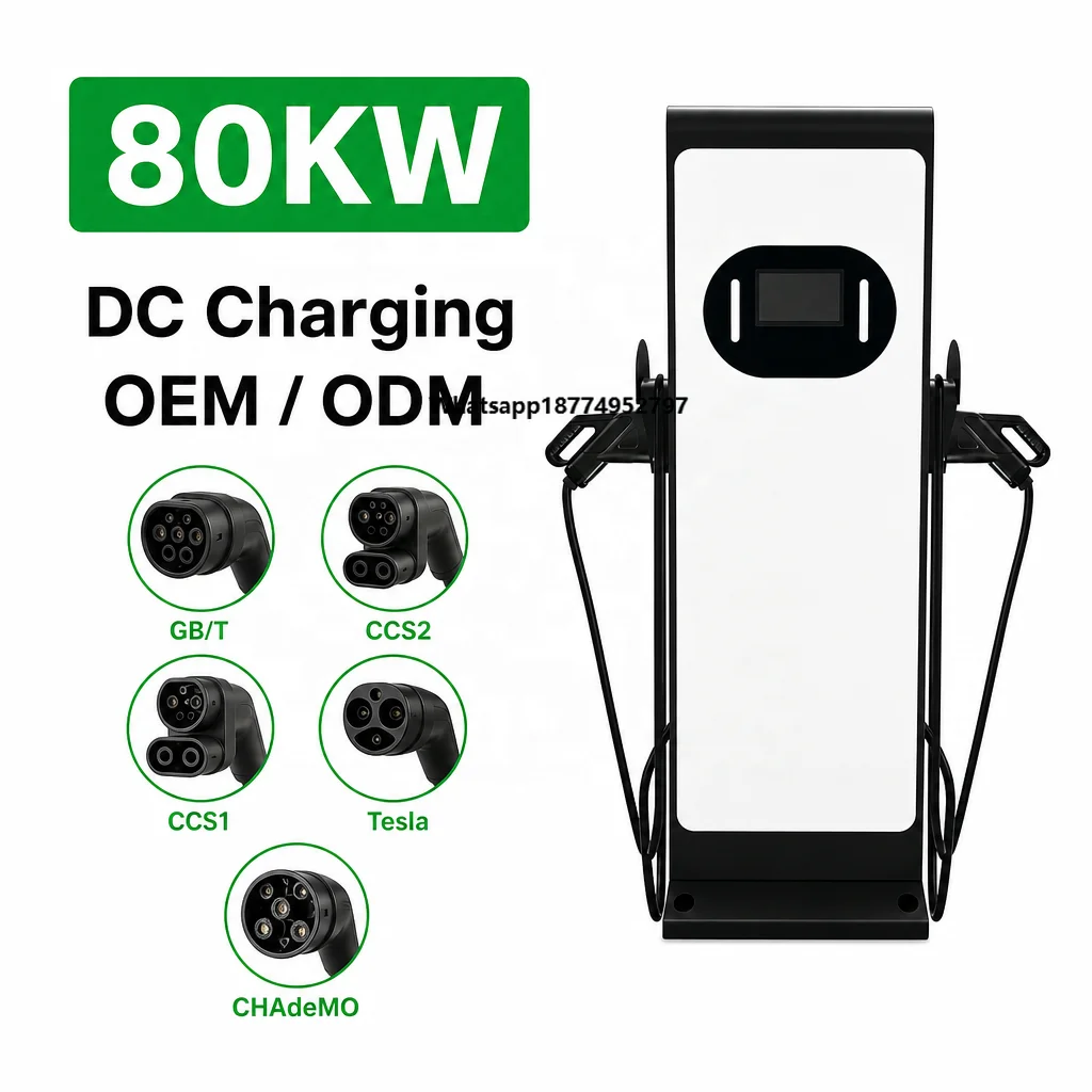 Customize New Commercial Floor-mounted Electric Car Charging Station 80kw Fast EV Charger DC Charging Station for EV