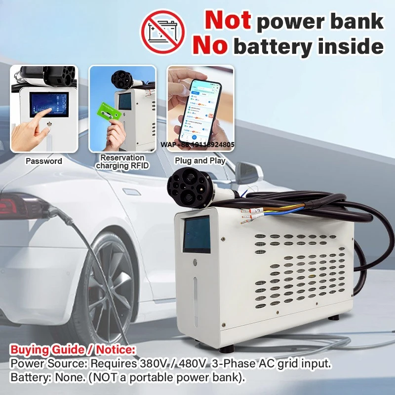 Manufacturer Wholesale 480V 3 Phase Input CCS2 7kW EV Charging Station Portable DC Fast Charger for Electrical Car