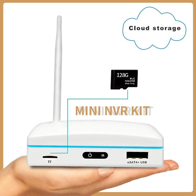 2CH 3MP 1296P Wireless WIFI IP Camera NVR Kit Home Security Alarm CCTV Monitor