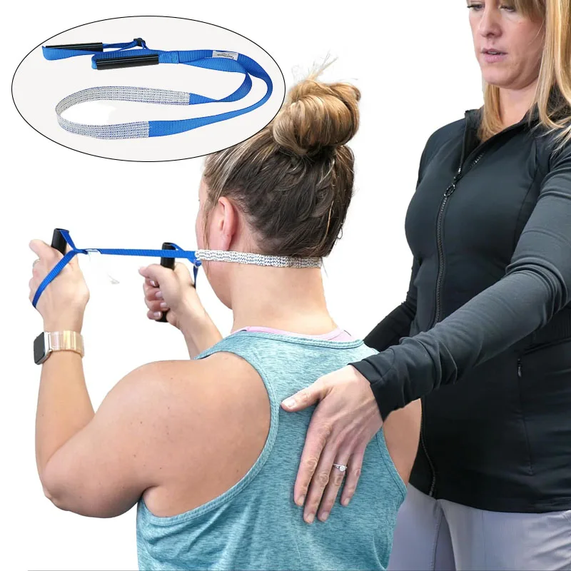 Cervical Traction Tool Neck Stretcher Strap Exercise Cervical Stretcher Belt for Recovery Self-Release Rehabilitation Strap