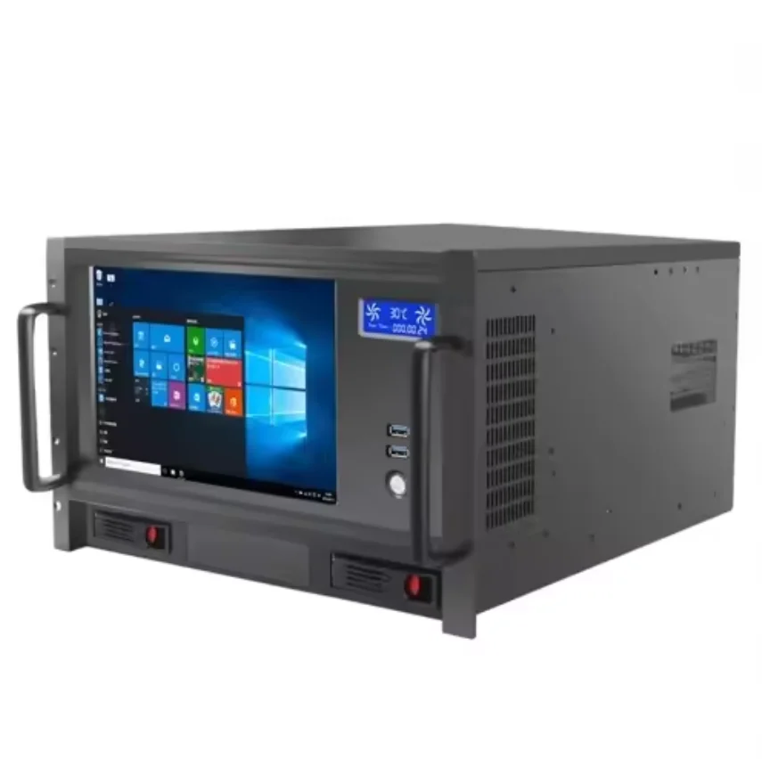 Industrial 6U PC Server Case with Keyboard ATX Computer Server & 5.25\