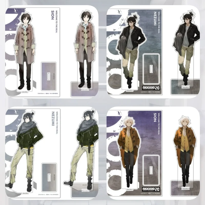 Lovely Products NO.6 Acrylic Standing Sign Board Keychain 15CM Desktop Ornament Anime Merchandise Nezumi,Shion Cosplay Gift