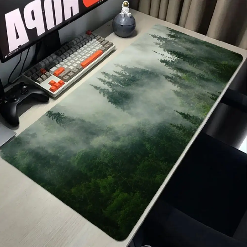 Green Forest Gamer Carpet Natural Rubber Anti-slip Mouse Mat Trees table mats Gamer Computer New Home XXL MousePads Keyboard Pad