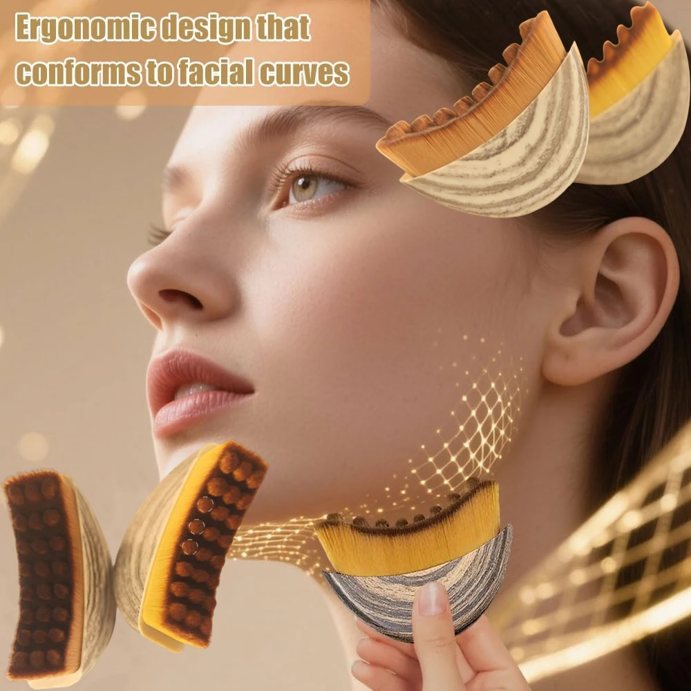 Lymphatic Contour Face Brush Lymphatic Drainage Reduce Puffiness Massage Tool Facial Massager Face Chin Skin Sculpting Tool