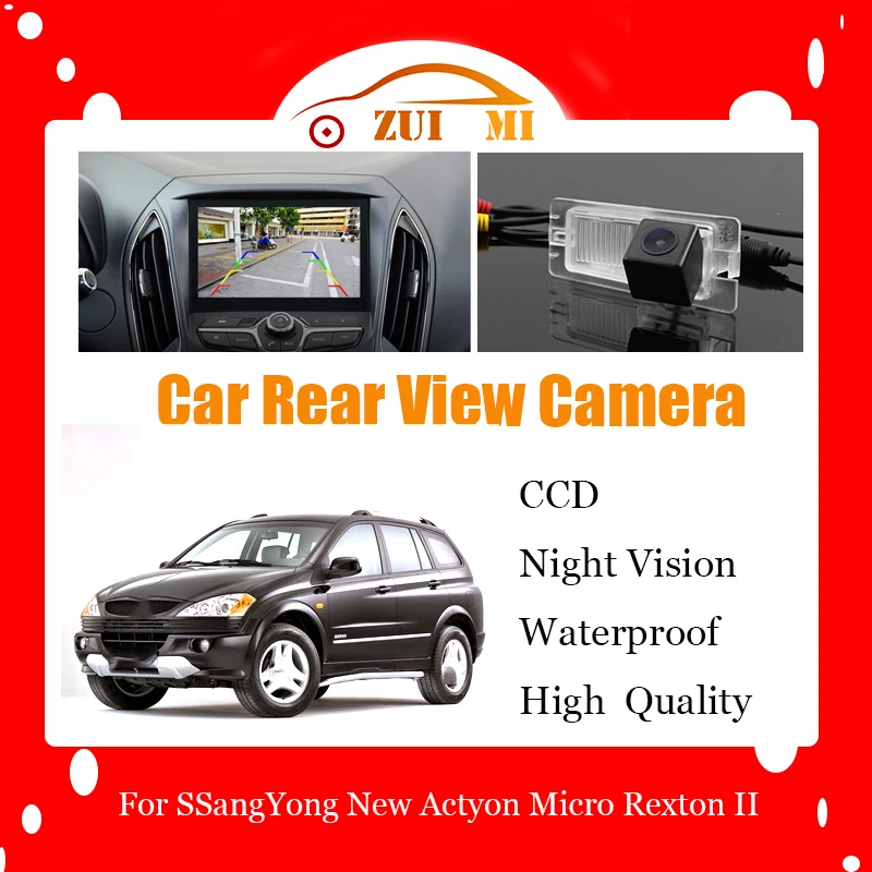Car Reverse Rear View Camera For SSangYong Kyron 2006~2015 CCD Full HD Night Vision Backup Parking Camera Waterproof Shockproof
