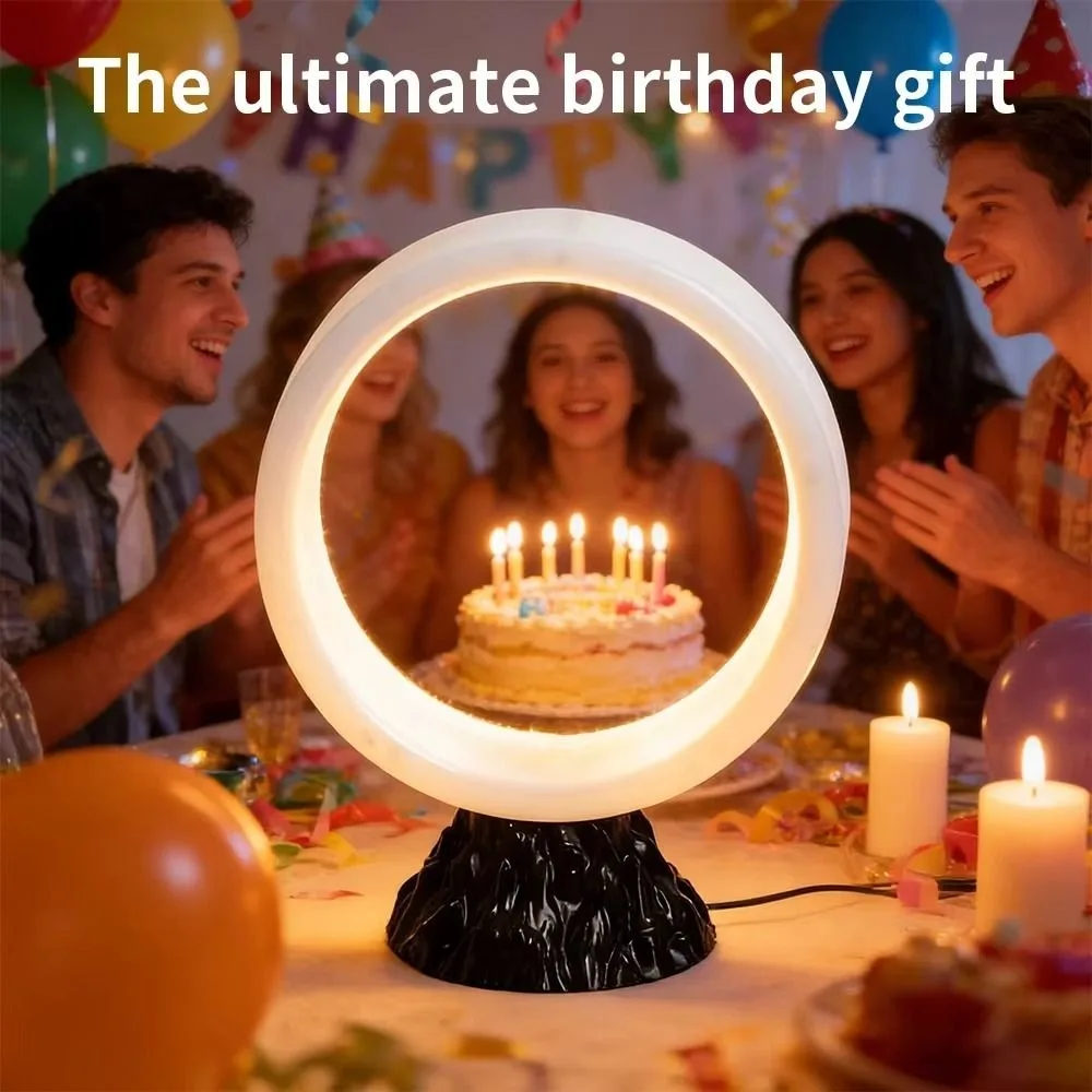 RGB Color Changing RGB Smart Table Lamp USB Plug Circular Design Ring Table Lamp Energy Efficient Atmosphere Desk Lamp