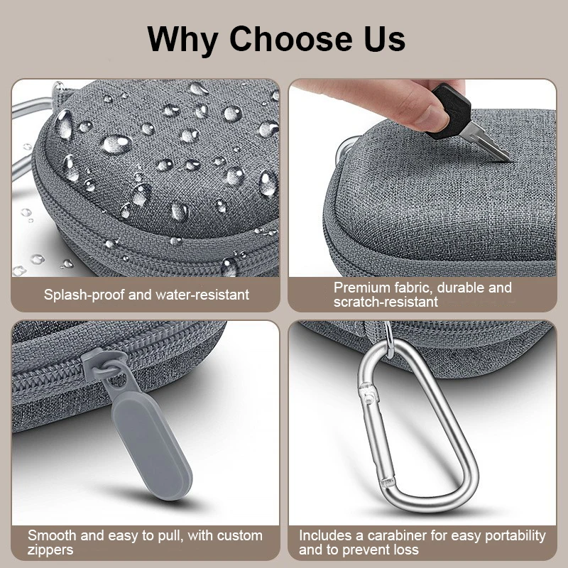 Hard EVA Storage Bag for Soundcore Aerofit Pro Earphone Portable Shockproof Travel Carrying Case Earbuds Protective Pouch Box