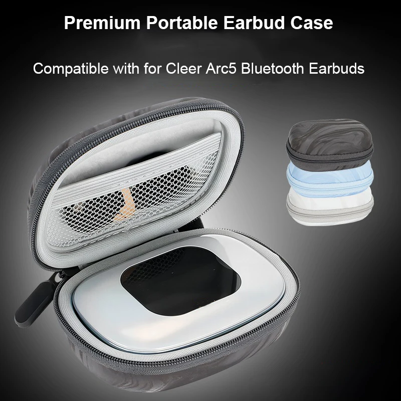 Portable Hard EVA Storage Bag for Cleer Arc5 Earbuds Protect Box for Cleer Arc5 Headphone Travel Carrying Case