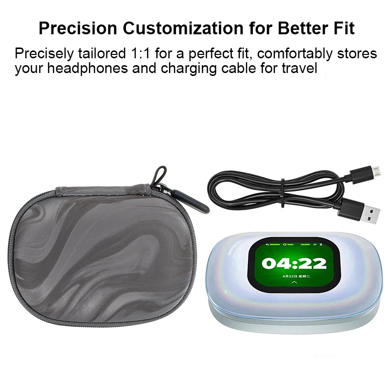 Portable Hard EVA Storage Bag for Cleer Arc5 Earbuds Protect Box for Cleer Arc5 Headphone Travel Carrying Case