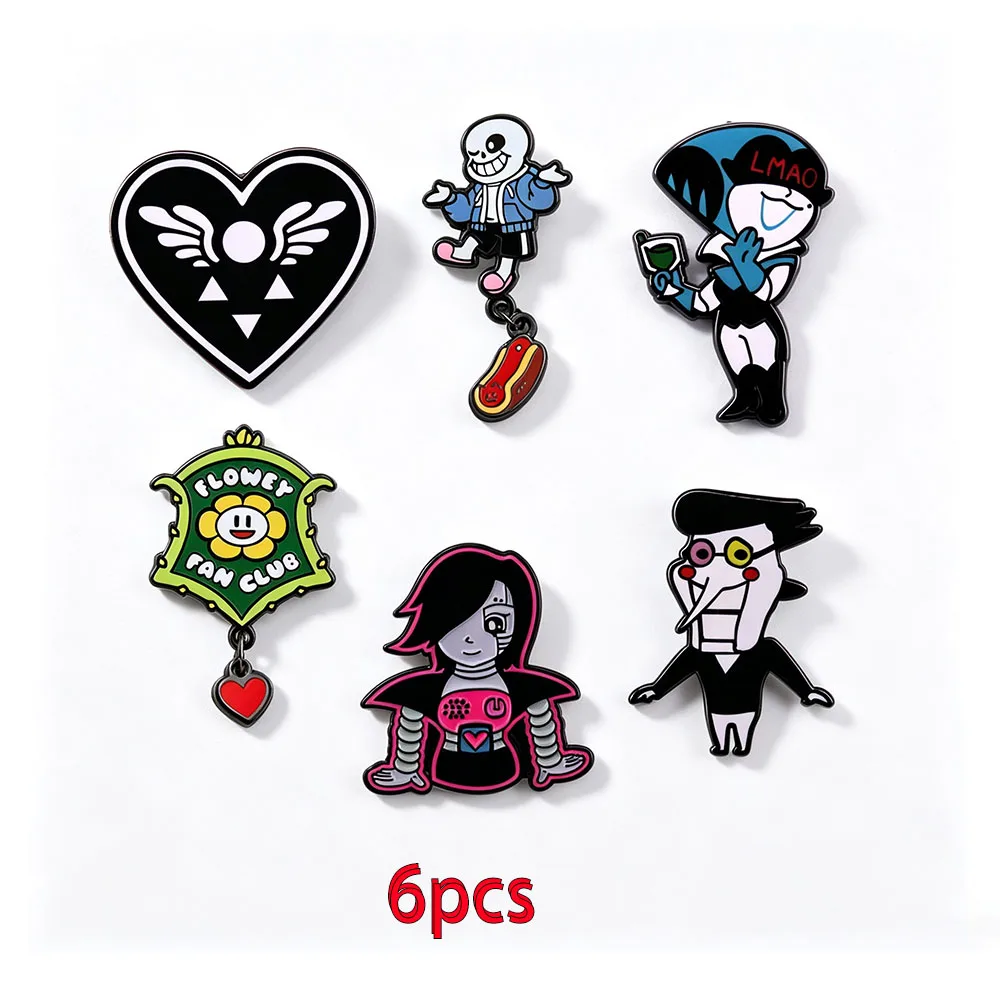 Undertale Brooch Cartoon Game Character Enamel Pendant Pin Fashion Jewelry Gaming Merchandise Backpack Accessory
