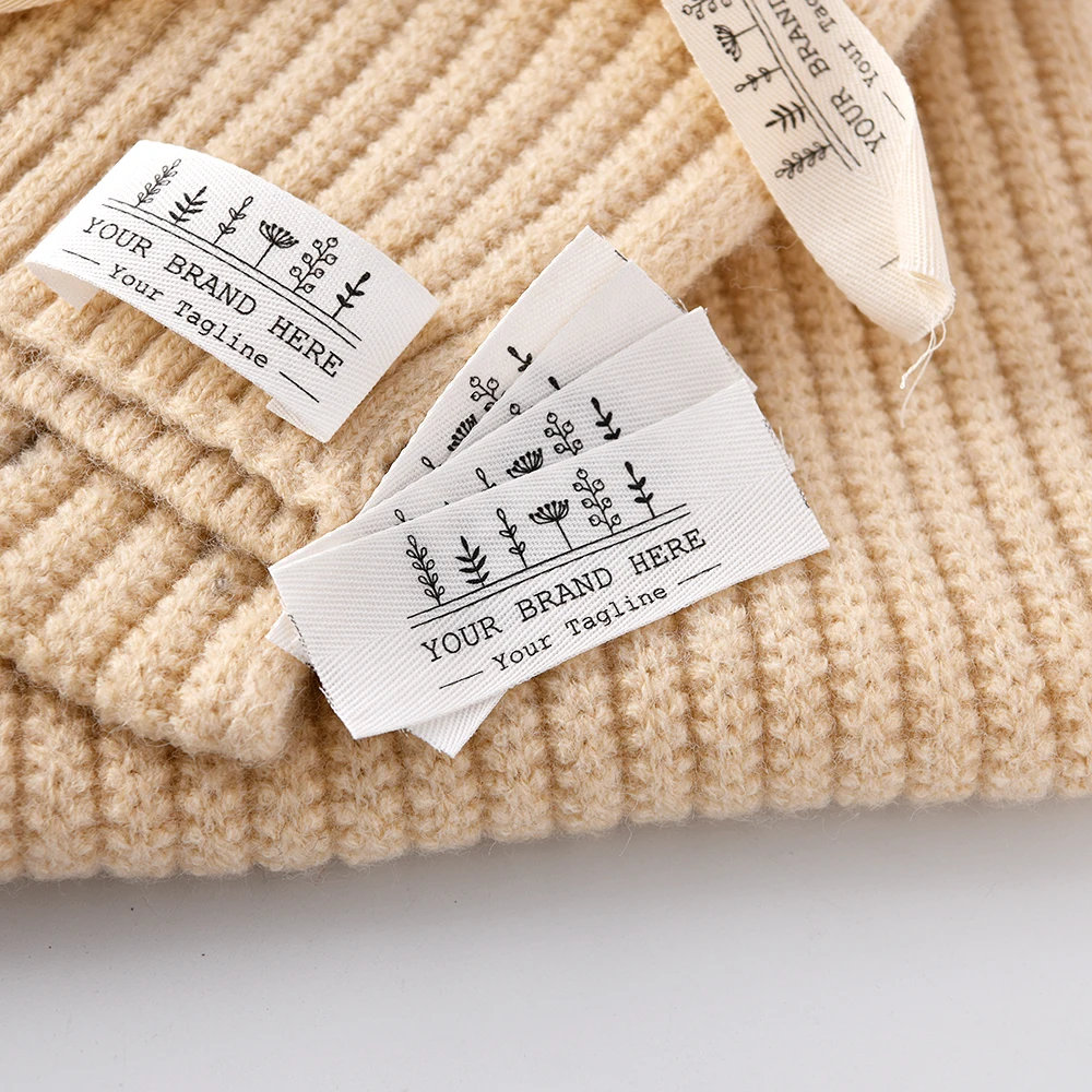 Personalized Twill Labels for Clothes,Sewing Accessories,Custom Fabric Label, Folding Labels, Xw5562, 25x70mm