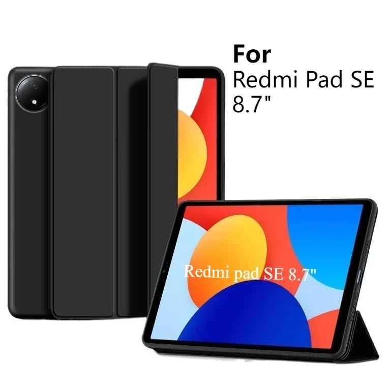 Smart Cover Case for Xiaomi Redmi Pad SE 8.7” Tablet Slim Thin Light Soft Protective, with Auto Sleep/Wake Folding Stand