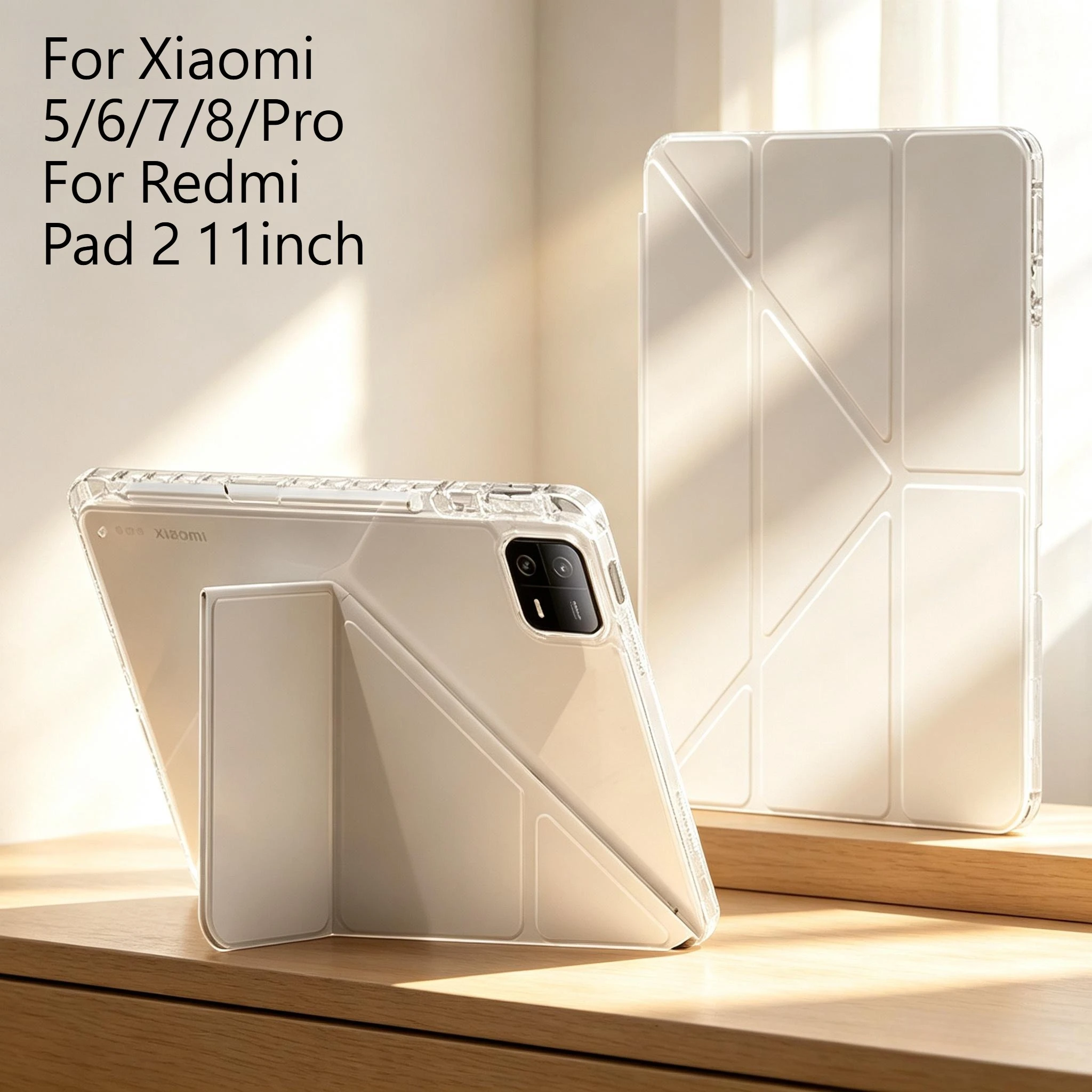 Y+3 Case & Acrylic Tablet Cover with Smart Awake/Sleep – for Xiaomi RedMi Pad 2 9.7 11 Inch and Mi Pad 8/7/6/5 Pro 11
