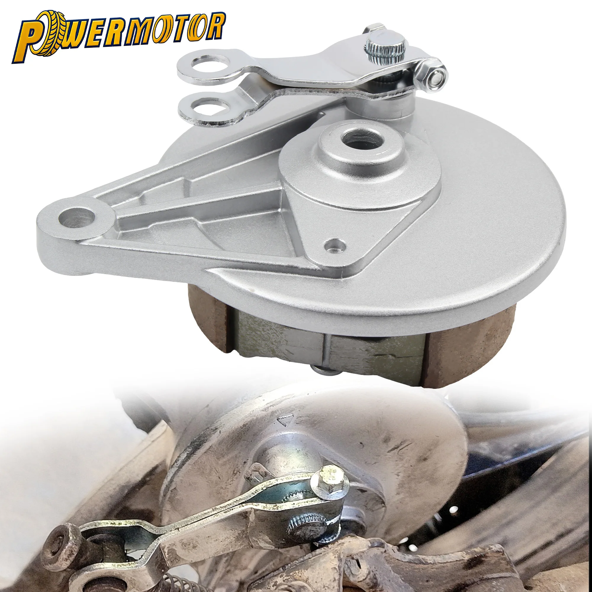 Motorcycle Drum Brake Assembly For All Baja Mini Bikes Heat Warrior MB165 MB200 Mini Bikes 105mm Brake Shoe Replacement Parts