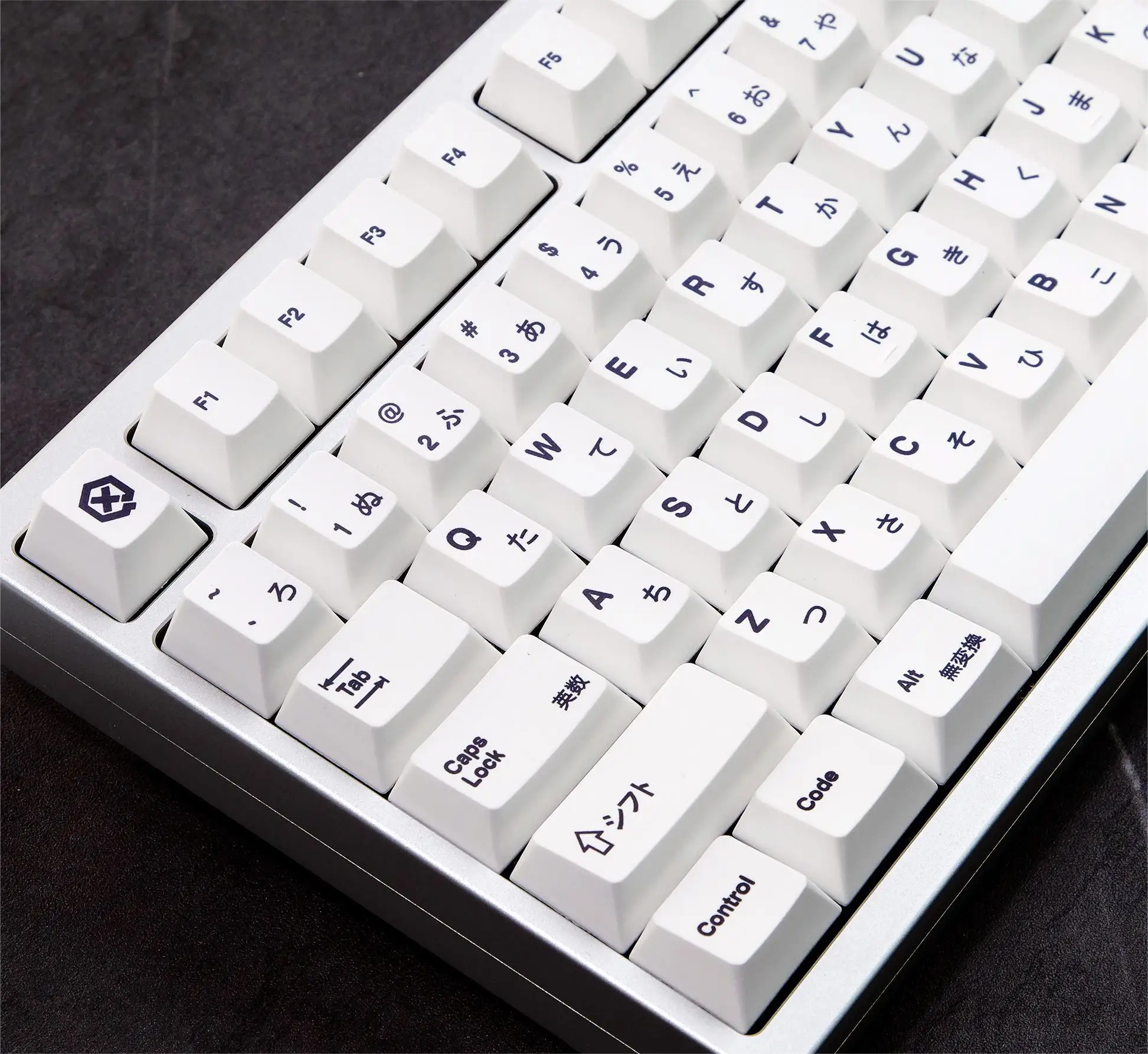 Minimalist White Japanese Keycaps For Mechanical Keyboard Cherry Profile Dye Sub PBT Suit for 61 68 75 84 87 98 AULA F75 Ajazz