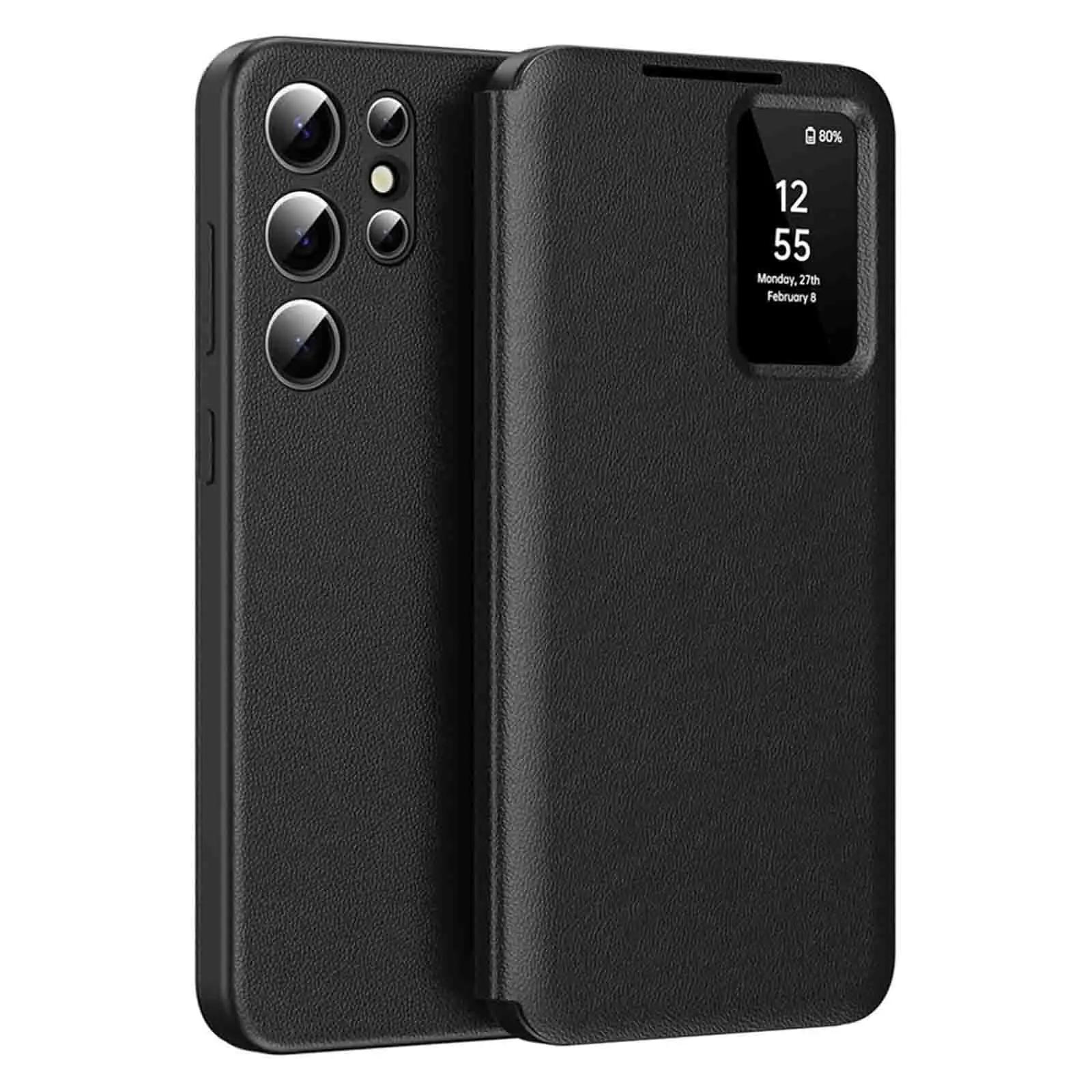 Premium Business Flip Case for Samsung Galaxy S25 Ultra/S25 Plus/S25 - Full Body Shockproof Leather Cover with Card Slots