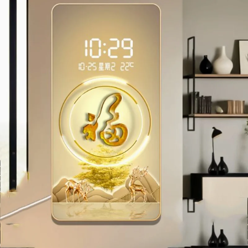 Smart Design Wall Watch Clock Electronic Display Modern Classic Wall Clock Luxury Bedroom Reloj De Pared Living Room Decor
