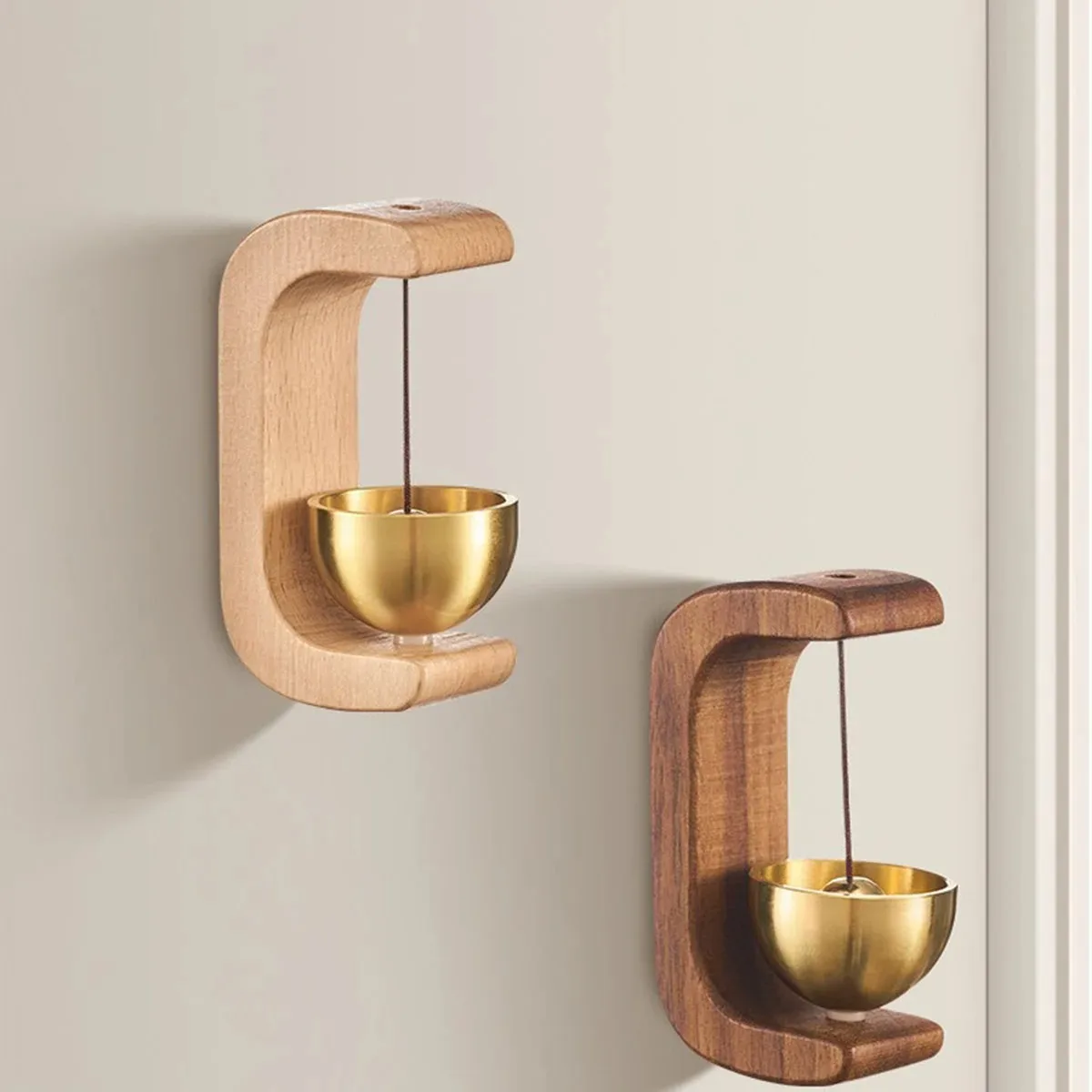 Hanging Decorations Japanese Wooden Wind Chimes Wireless Doorbell Entrance Door Bell Decorative Wind Bell for Home Opening