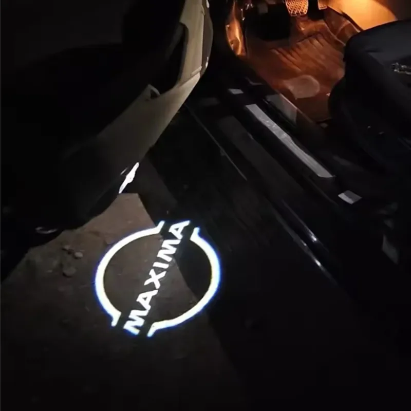 Car styling Door LED Decoration Wireless Welcome Light Logo 2PCS For Nissan MAXIMA 2004-2020 Auto Accessories