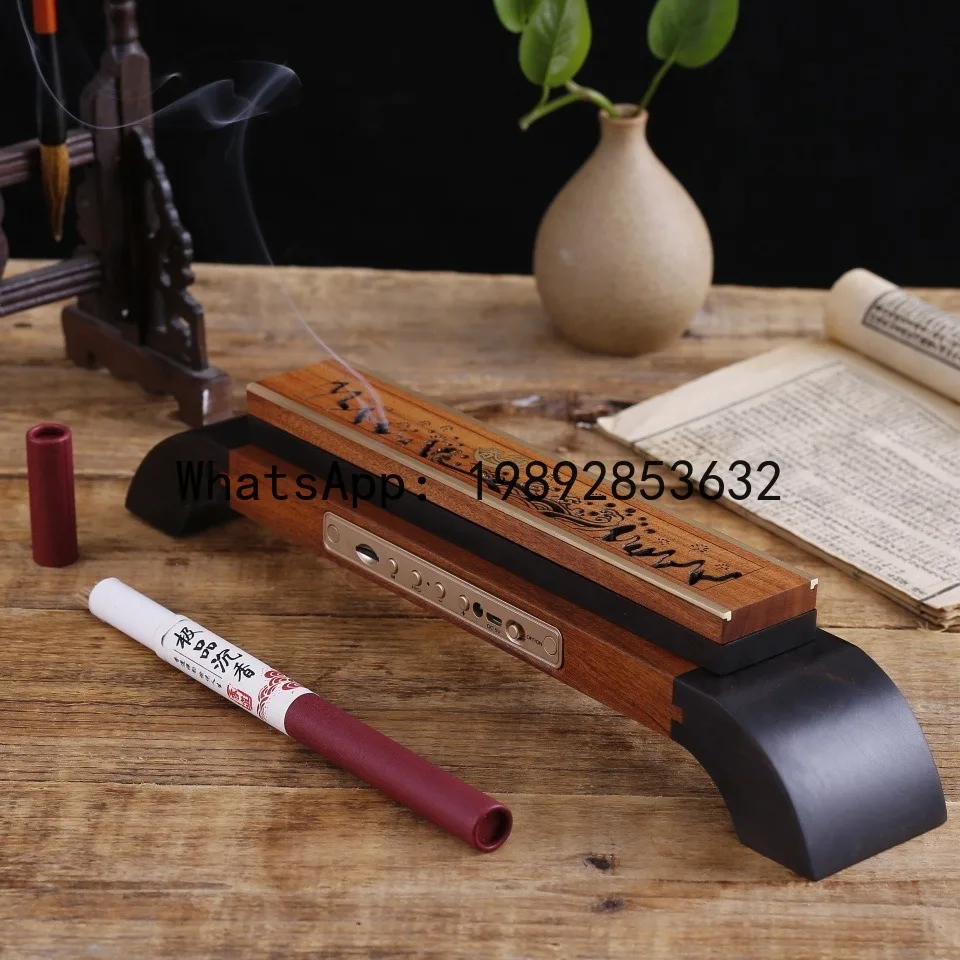 Fg antique music aromatherapy incense holder bluetooth audio home furnishings creative incense decoration mahogany
