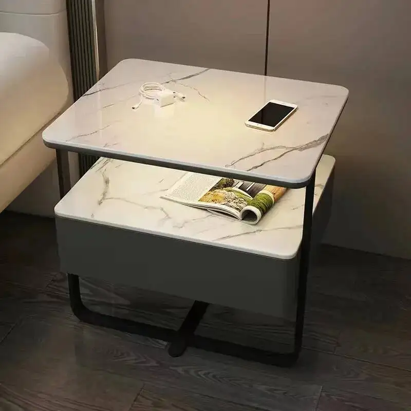 Smart Luxury Modern Coffee Bedside Table Bedroom Librero Nightstand Bluetooth Speaker Decor Mesa De Cabeceira Trendy Furniture