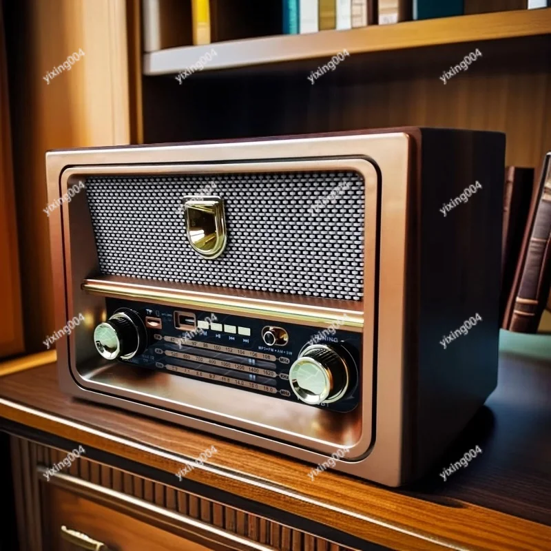 Desktop Retro Radio FM AM SW Bluetooth Speaker Support TF Card Vintage Audio Player Home Decor