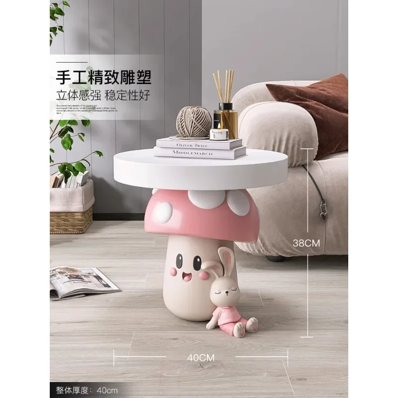 Mushroom Coffee Table Living Room Floor Decoration Home Accessories TV Sofa Tray Storage Relocation Without Bluetooth