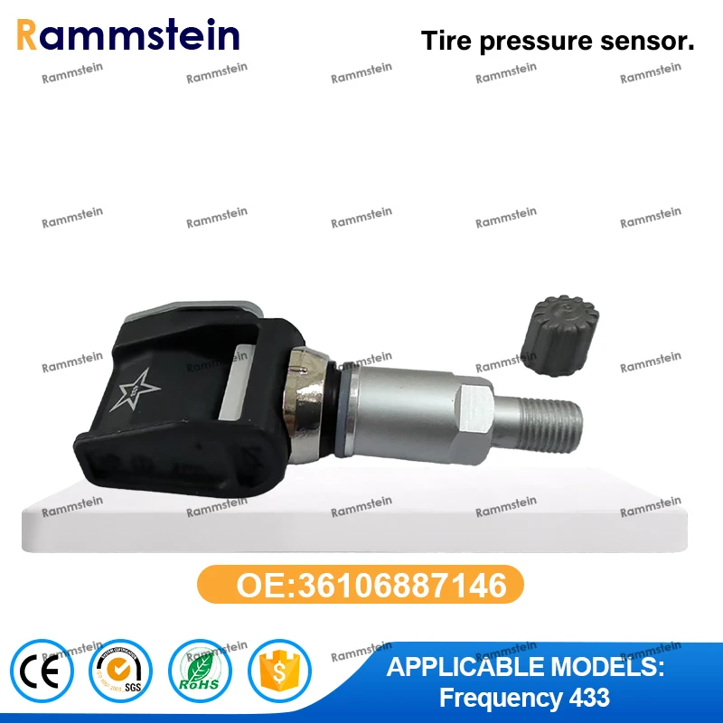 Premium 433MHz TPMS Sensor For BMW OE 36106887146 Tire Pressure Monitoring System Replacement
