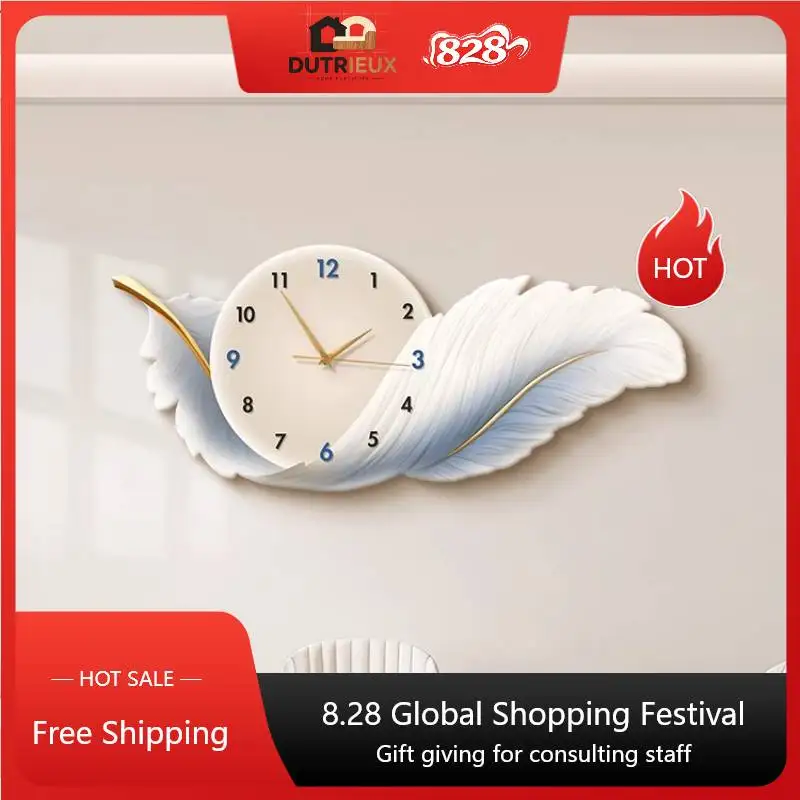 Fashion Design Wall Watch Unique Office Quiet Bedroom Modern Wall Clock Living Room Luxury Wandklok Decorations Item Home