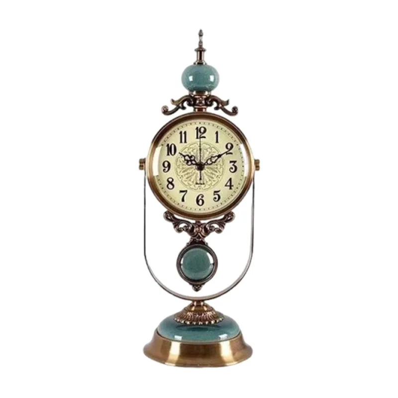 CX desktop clock living room clock ornament home simple modern light luxury decorative clock