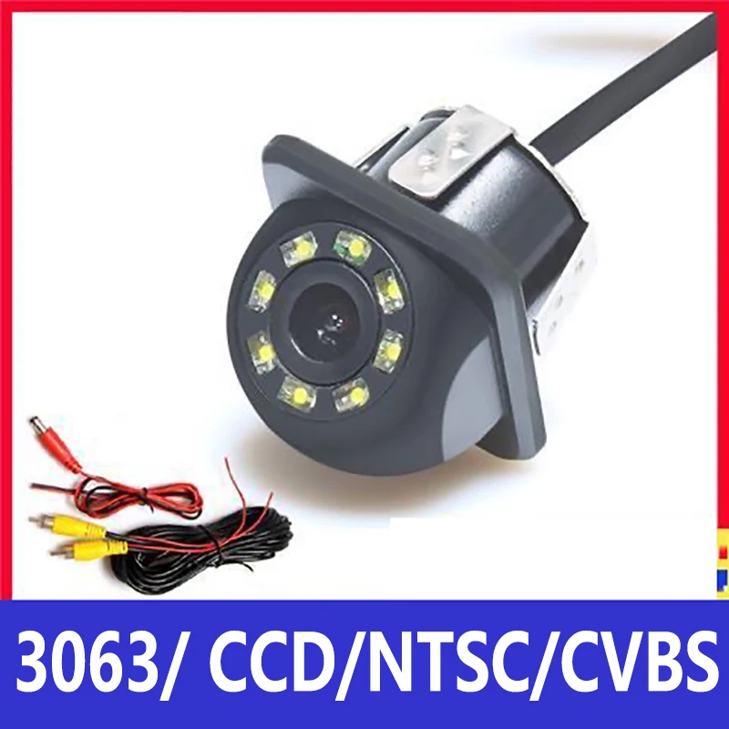 8 LED Auto Parking Assistance Car Infrared Night Vision Wide Angle Backup Camera 170° Car Rear View Camera Parking Monitoring