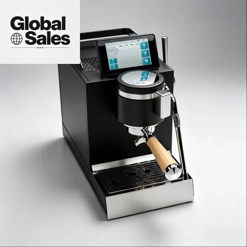 VOKA Real-time Monitoring Recording Powder Layer Pressure Dual Boiler Semi-Automatic Espresso Machine Intelligent
