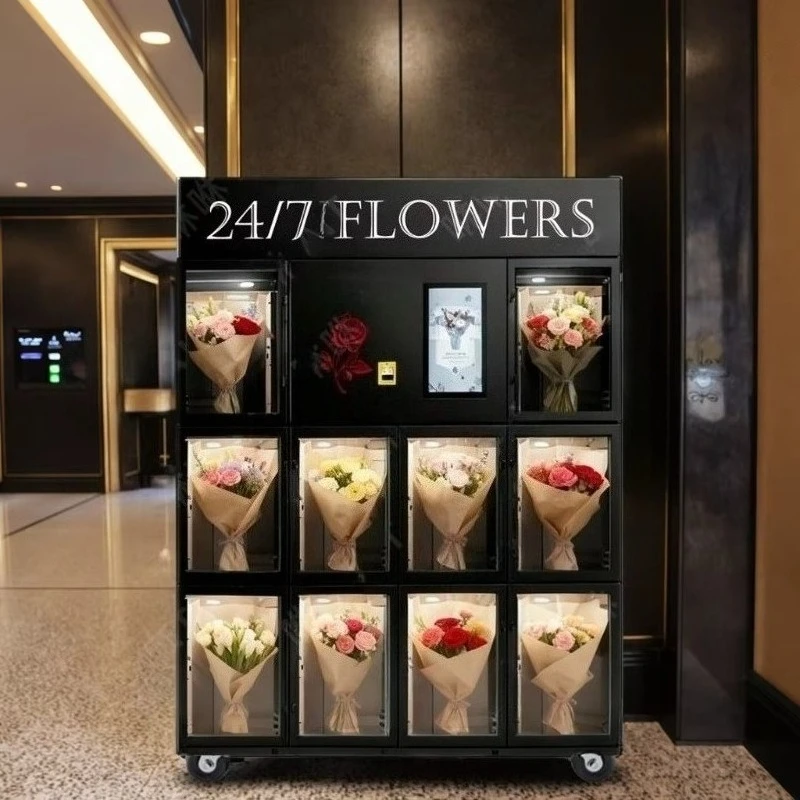 Flower Vending Machine Customized OEM/ODM Intelligent 22-inch Touchscreen Automatic Monitoring Cloud-Based Compressor Cooling