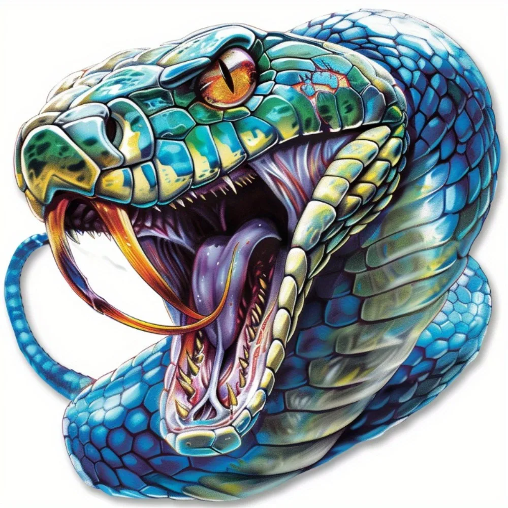 3D Snake Vinyl Sticker Ideal for Vehicles Helmets Motorbikes Gaming Enthusiasts And Anime Lovers. Waterproof PVC Decal Long