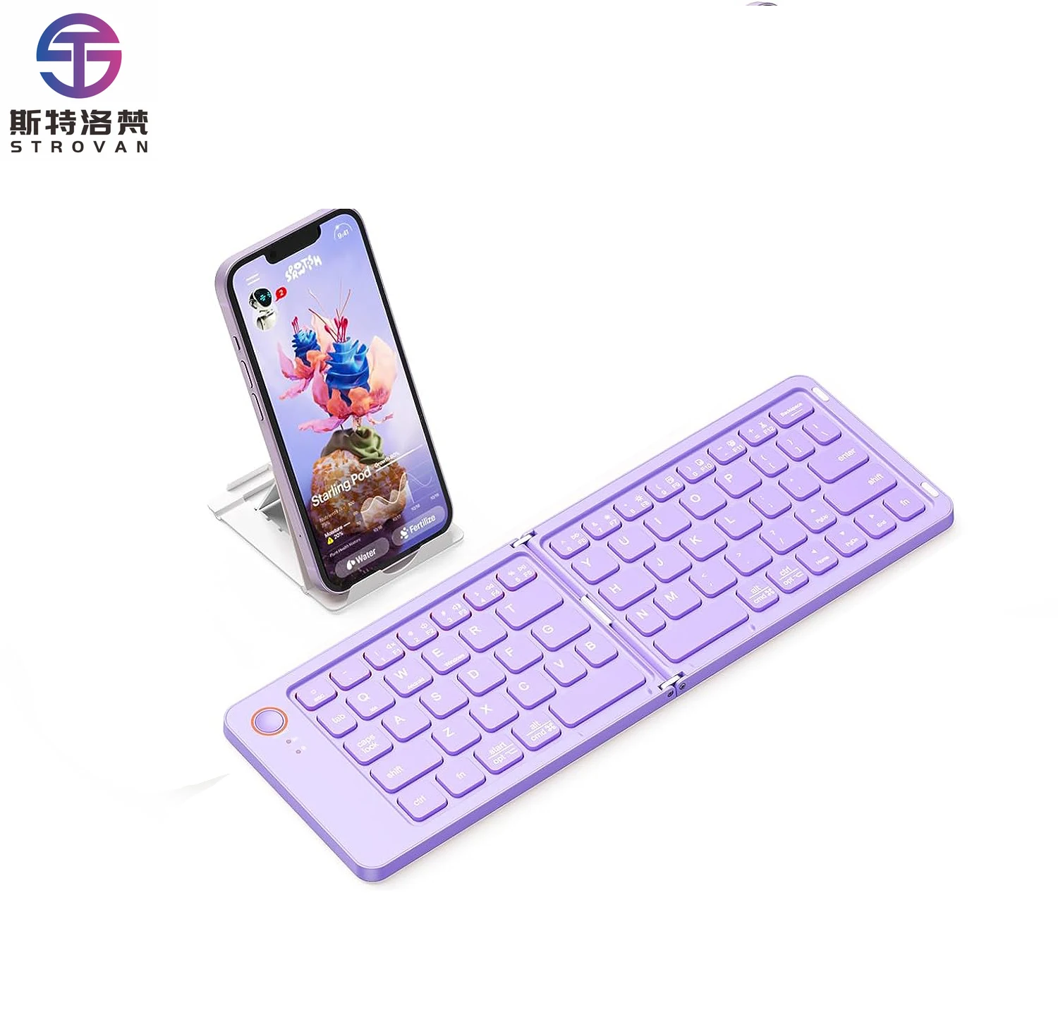 Teclado ultra Compacto Plegable Foldable Folding Wireless Portable Bluetooth Keyboard With Stand Holder for Travel