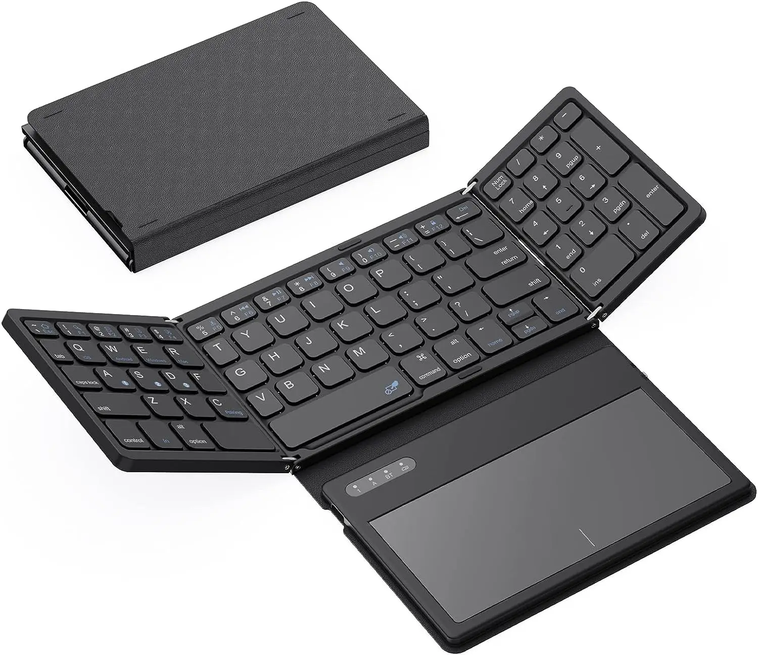 Steam Deck Foldable Bluetooth Keyboard,Portable Full Size Folding Keyboard with Touchpad,Wireless Travel Keyboard for Steam Deck