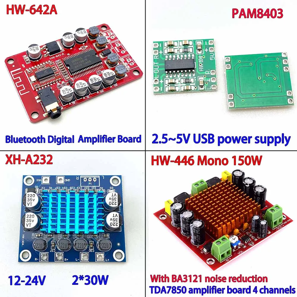 TPA3110 Audio Amplifier Board XH-A232 30W+30W 2.0 Channel Class D Digital Stereo Sound AMP DC 8-26V 3A For Home TV Speaker