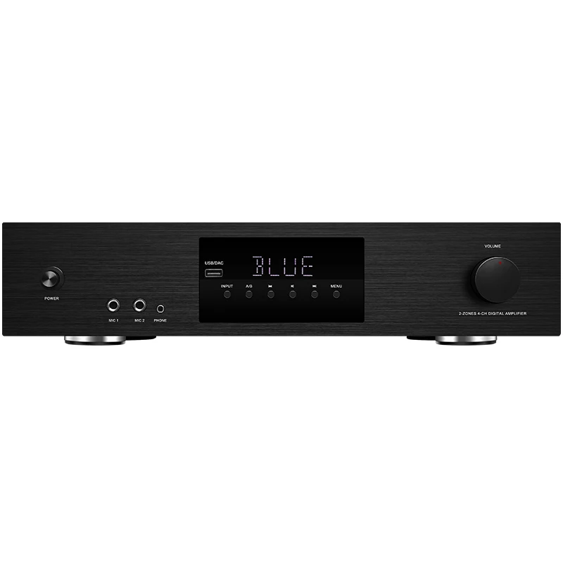 4-Channel 800W Home Digital Amplifier with BT 5.3 USB DAC FM Subwoofer Speakers Aluminum Alloy HIFI  o