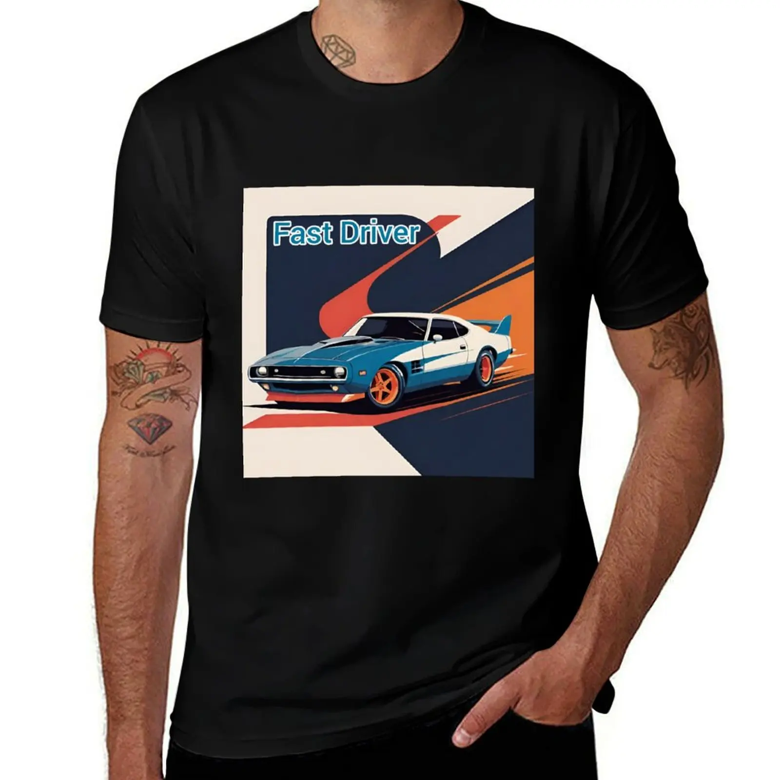 Fast Driver T-Shirt Casual Everyday Short Sleeve T-Shirt