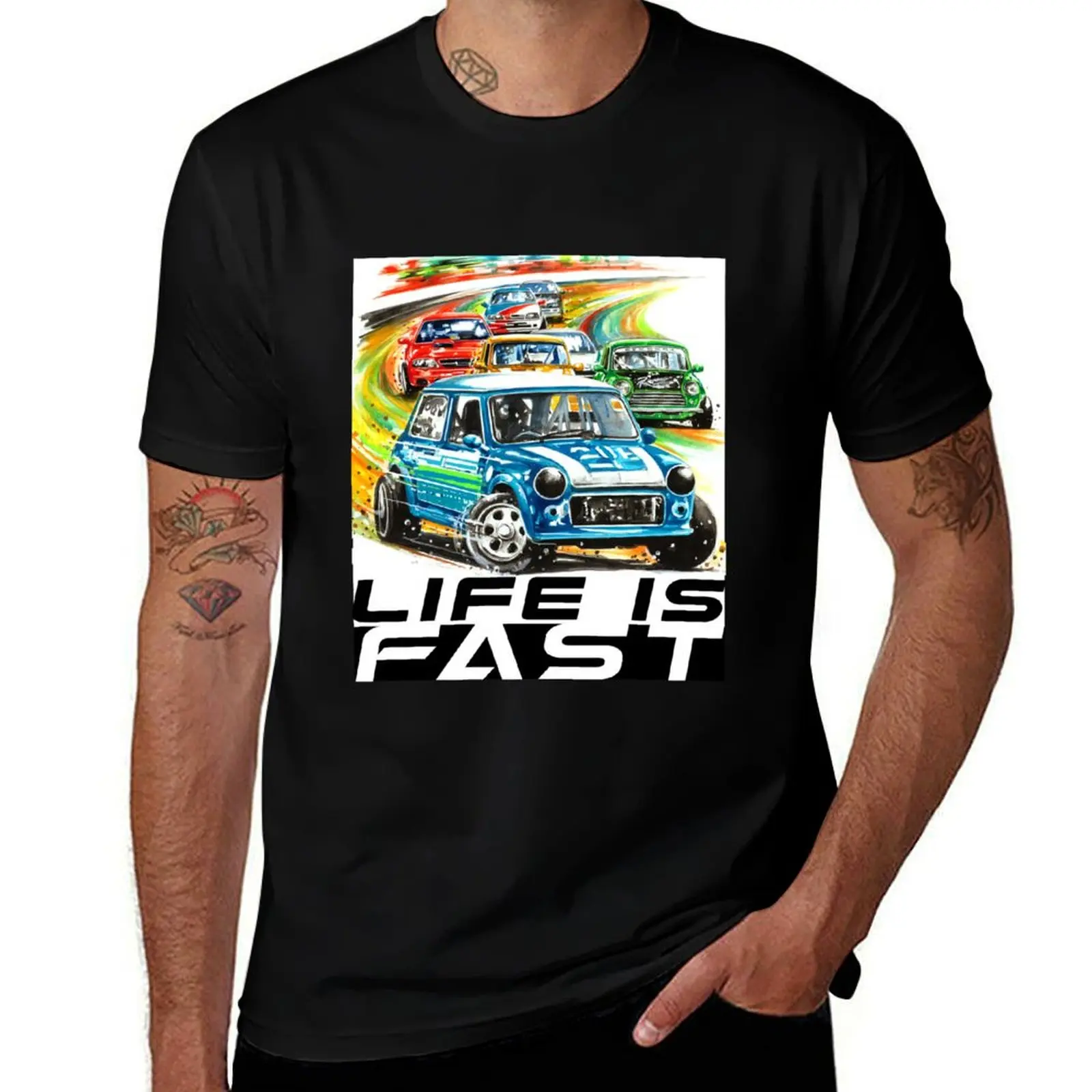 Life is fast T-Shirt Holiday Casual Short Sleeve Top T-Shirt