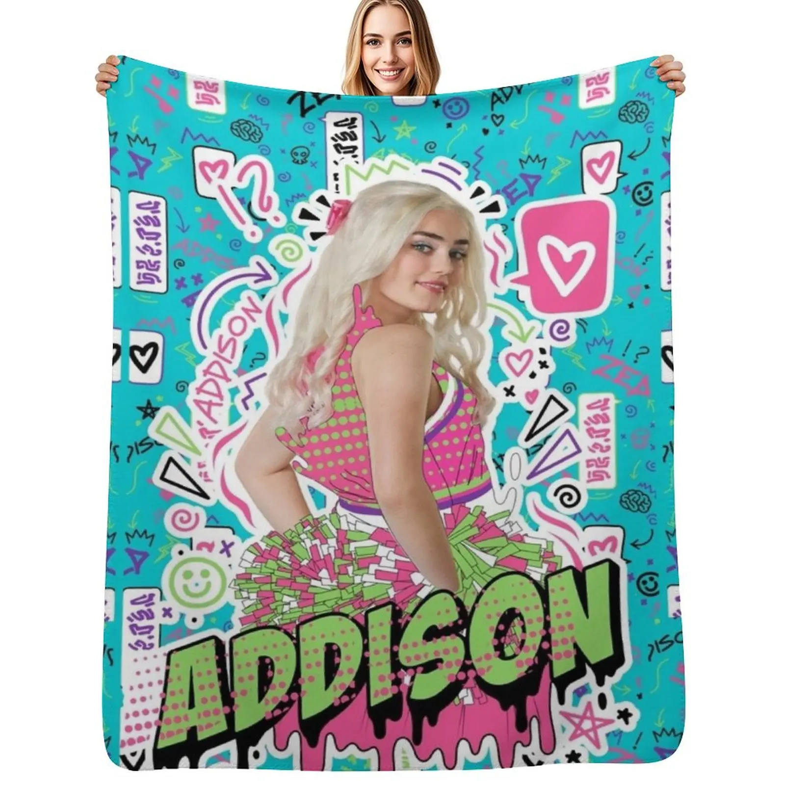 zombies 3 1 backpack bag Throw Blanket Warm Napping Blanket for Office Couch Bed