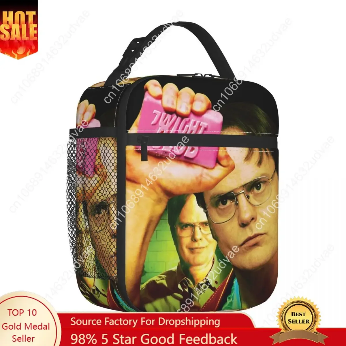 Dwight Schrute Club Insulated Lunch Bag The Office Funny Meme Food Container Portable Cooler Thermal Lunch Boxes For Work
