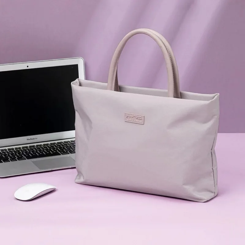 Simple and thin women's laptop bag  portable shockproof and thickened office worker 16-inch briefcase for girls
